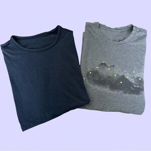 Lululemon Bundle 2 Short Sleeve Mountain Scene /Solid Tees T-Shirt